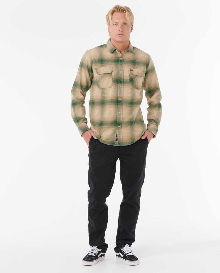 Rip Curl - Classic Surf Count Flannel Shirt | Khaki Rock