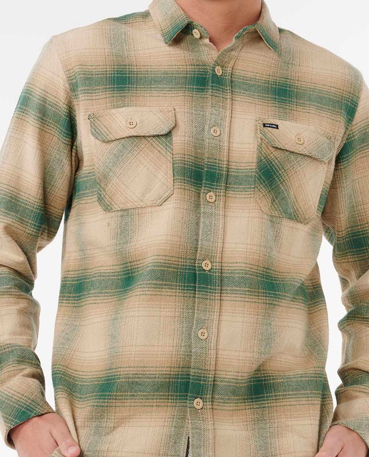 Rip Curl - Classic Surf Count Flannel Shirt | Khaki Rock
