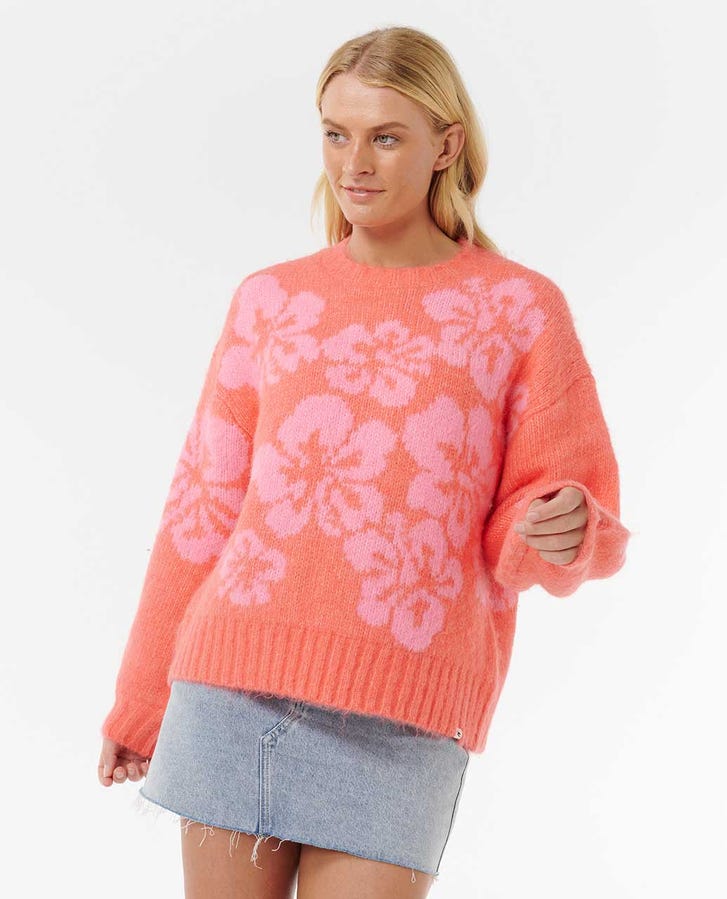 Rip Curl - Hibiscus Heat Jacquard Crew | Watermelon