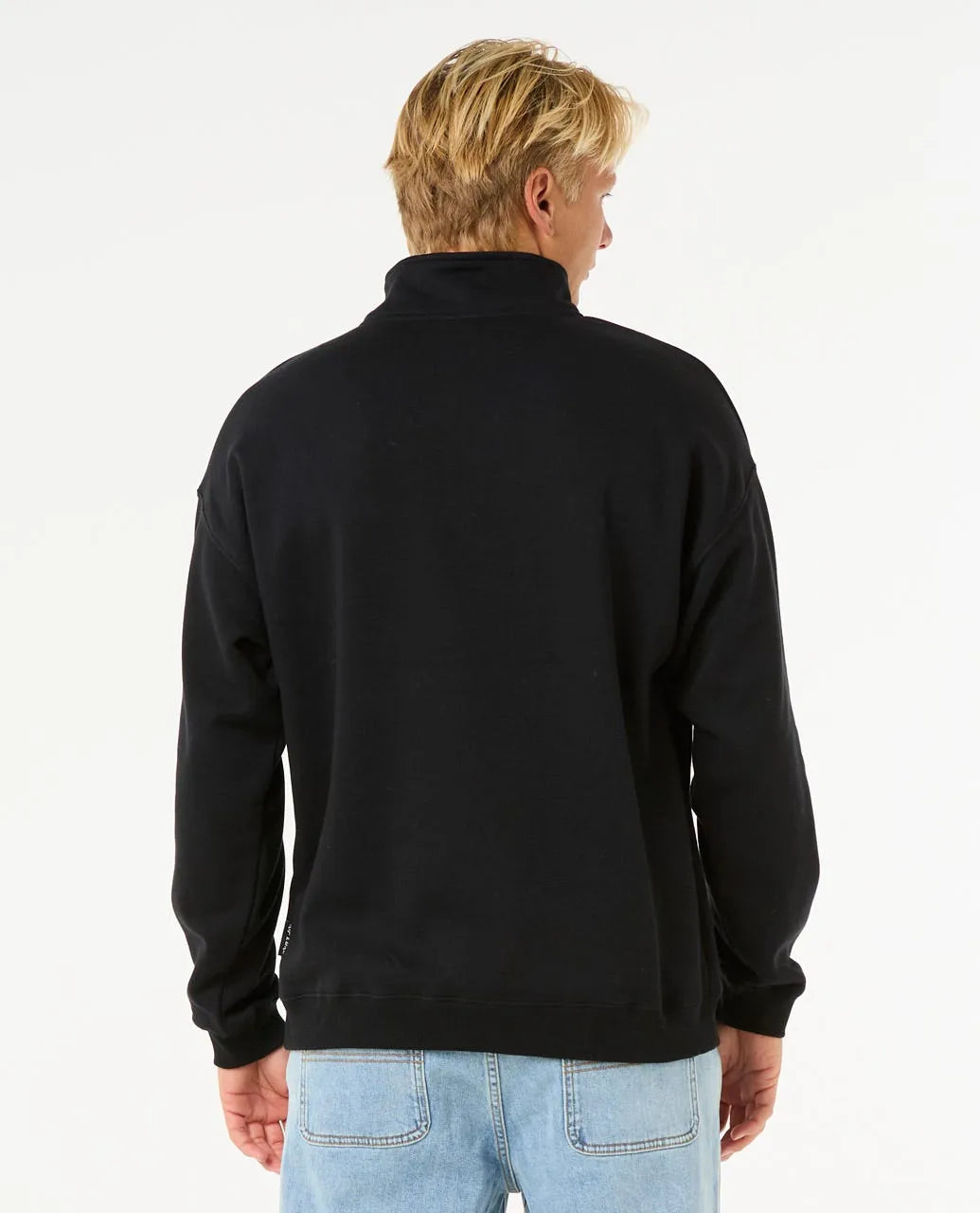 Rip Curl Pill Icon 1/4 Zip Crew | Black