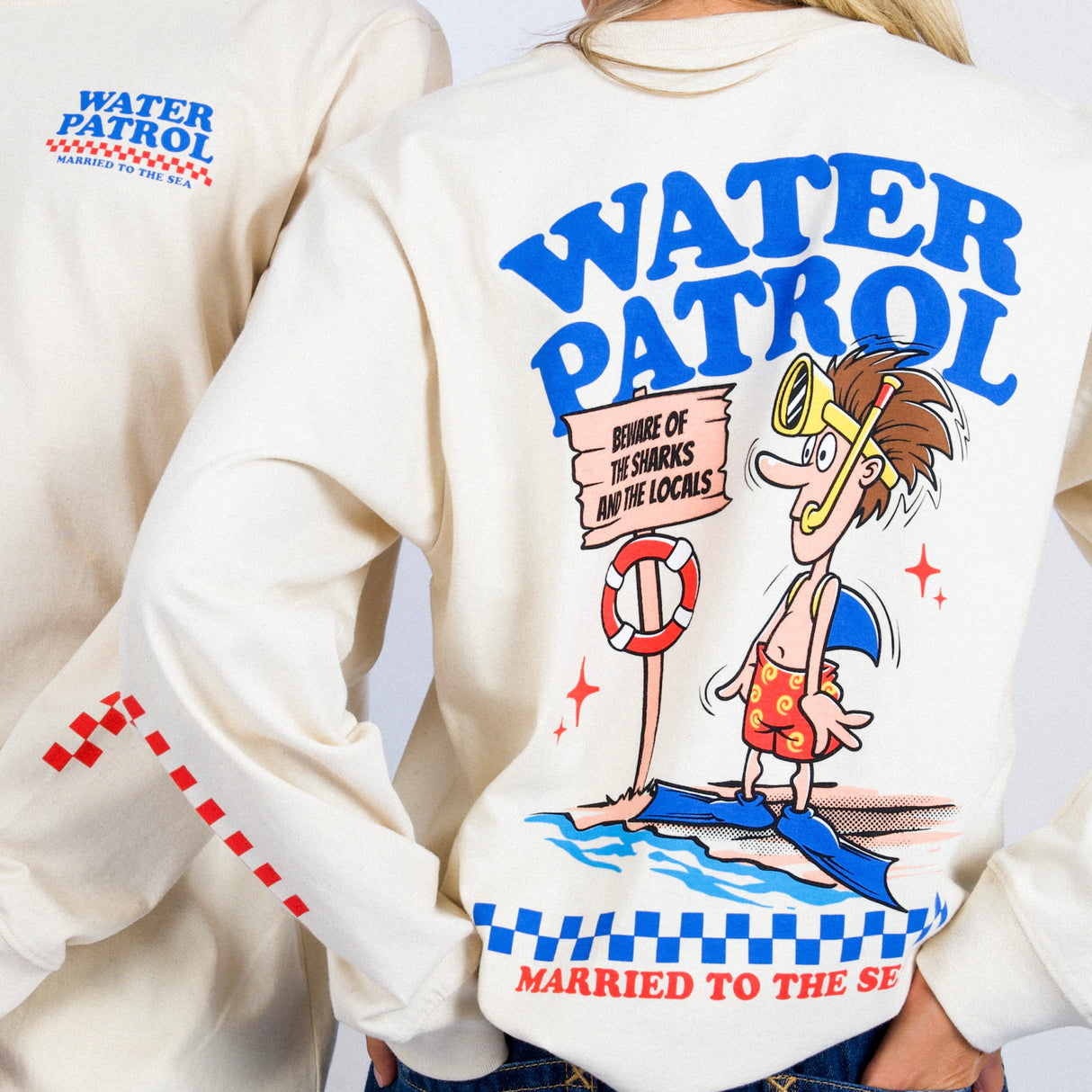 Water Patrol Unisex Heavyweight L/S T-Shirt - Natural Raw | Married to the Sea