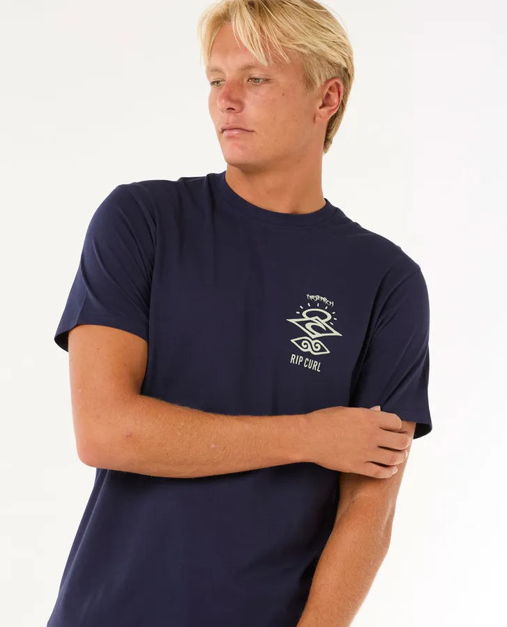 Rip Curl Search Icon Tee | Navy/Grey