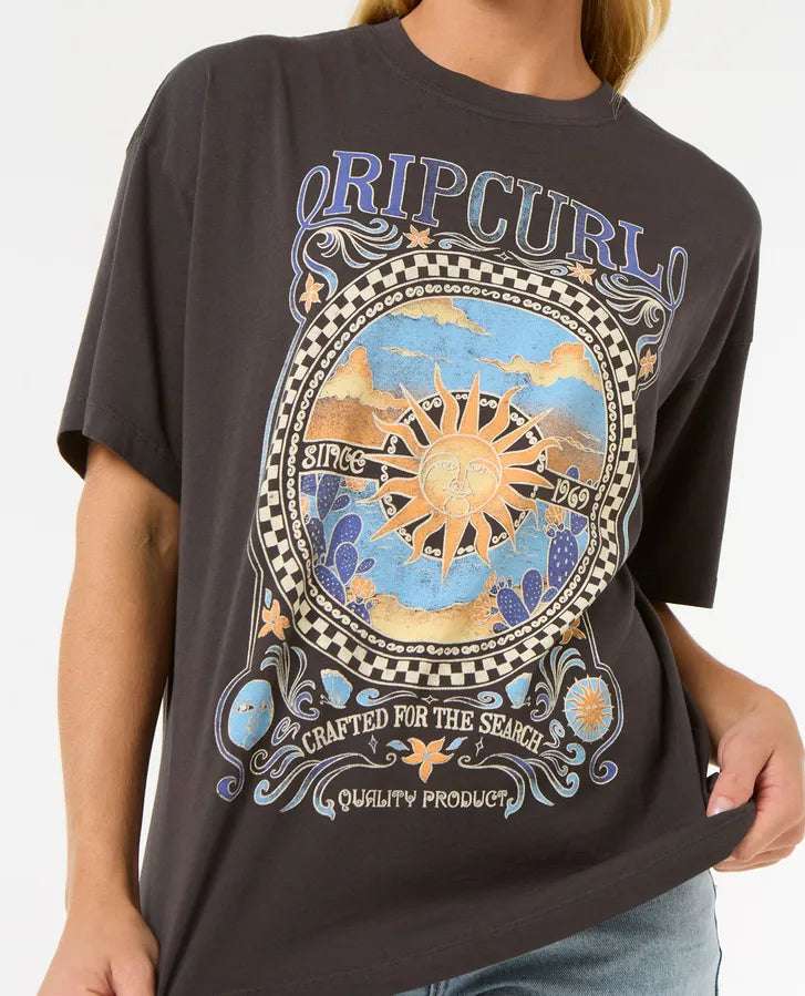 Rip Curl Luna Heritage Tee | Washed Black