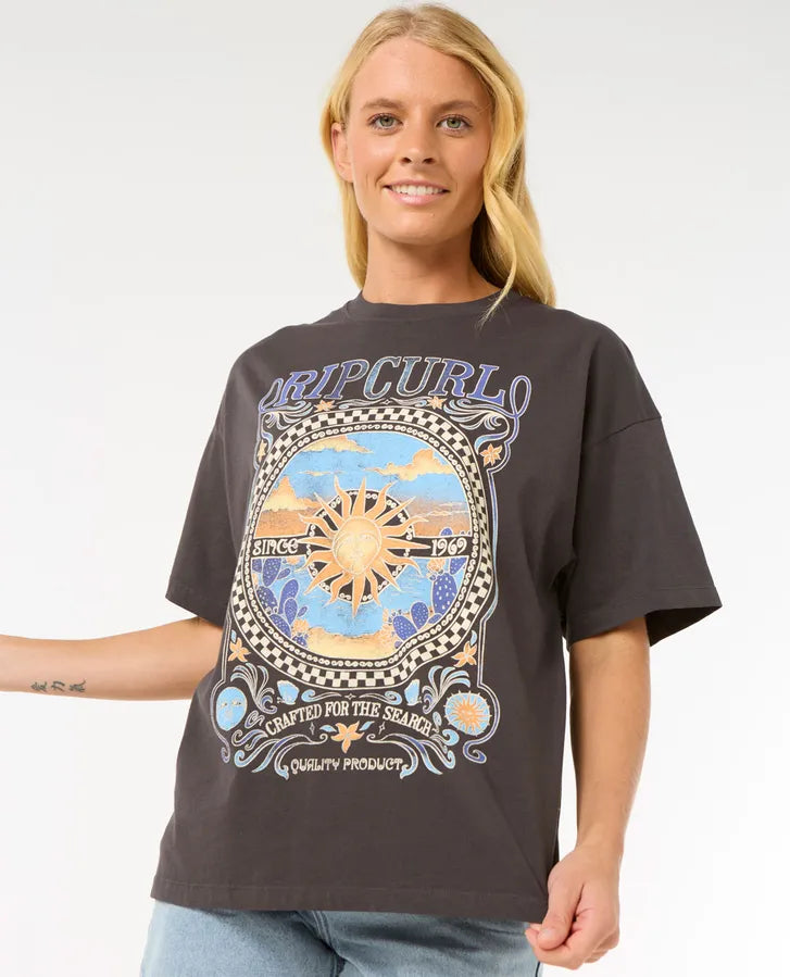 Rip Curl Luna Heritage Tee | Washed Black