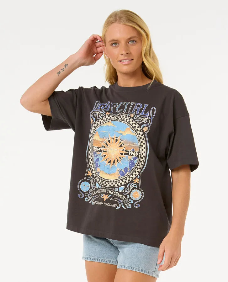 Rip Curl Luna Heritage Tee | Washed Black