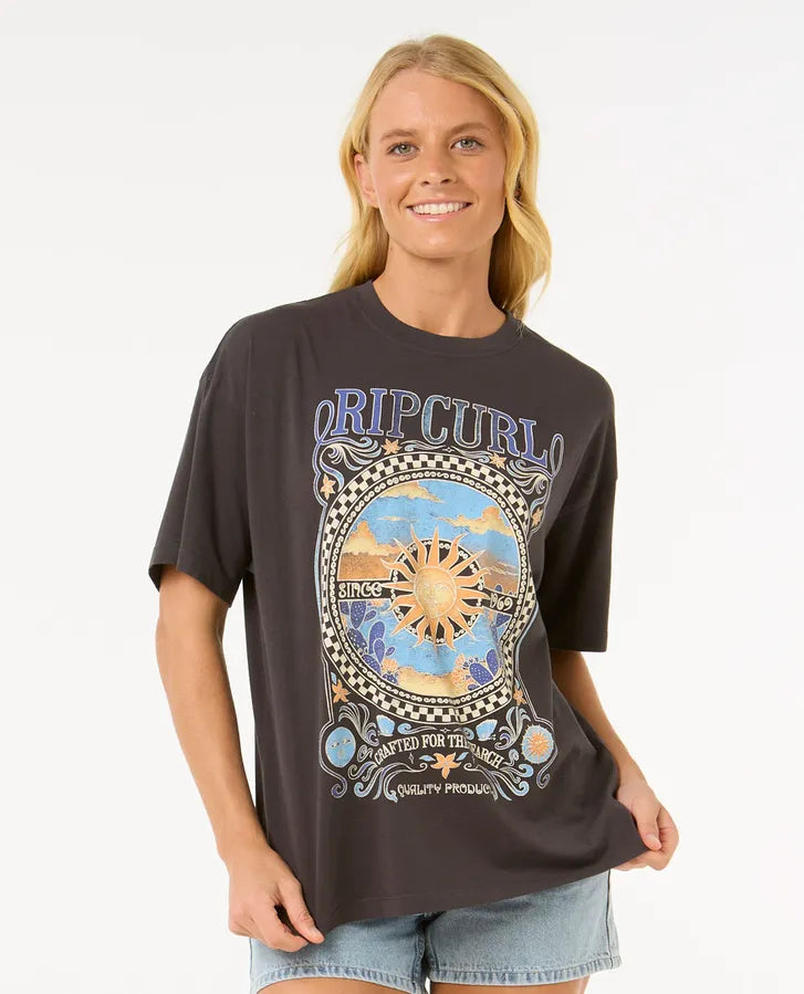 Rip Curl Luna Heritage Tee | Washed Black
