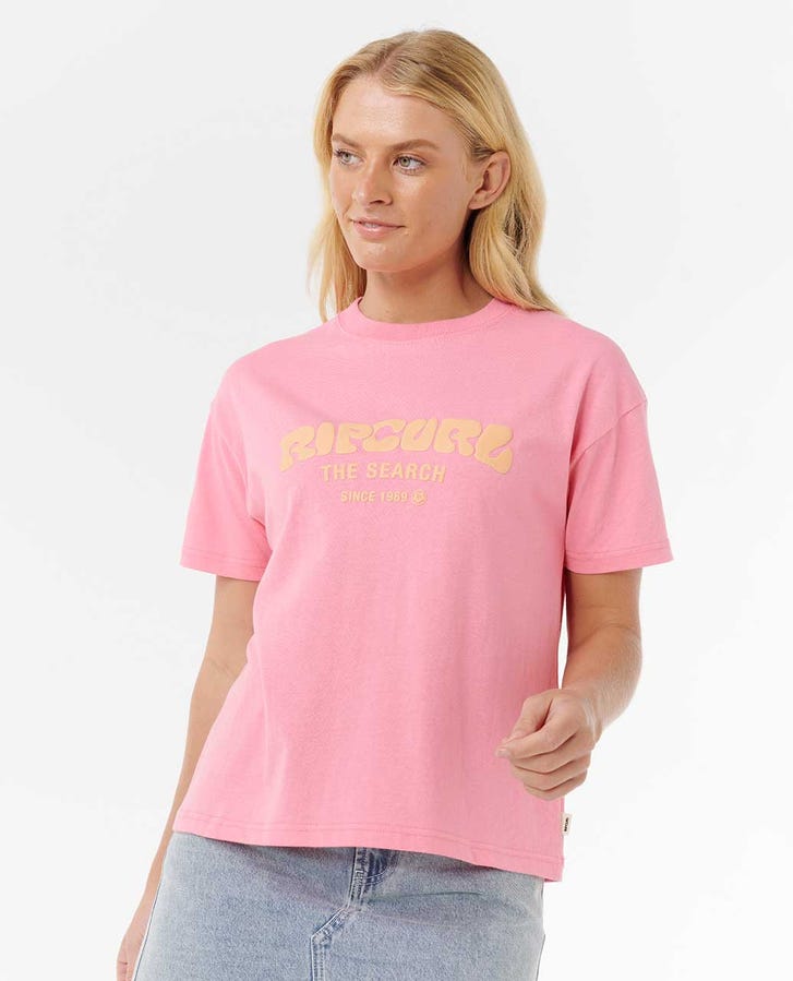 Rip Curl - Surf Puff Relaxed Tee | Pink/Orange