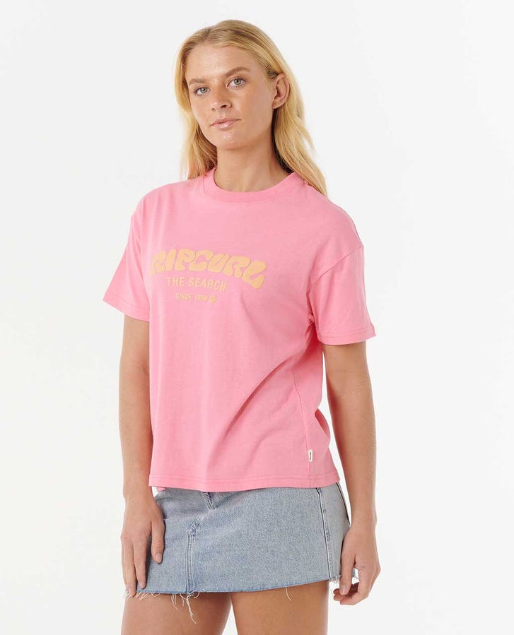 Rip Curl - Surf Puff Relaxed Tee | Pink/Orange