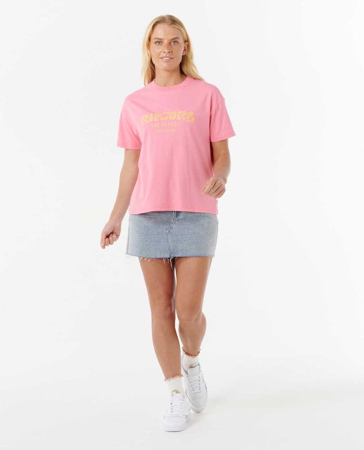 Rip Curl - Surf Puff Relaxed Tee | Pink/Orange