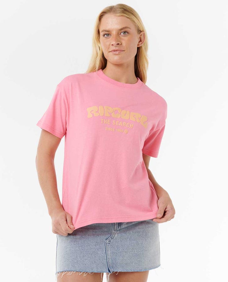 Rip Curl - Surf Puff Relaxed Tee | Pink/Orange