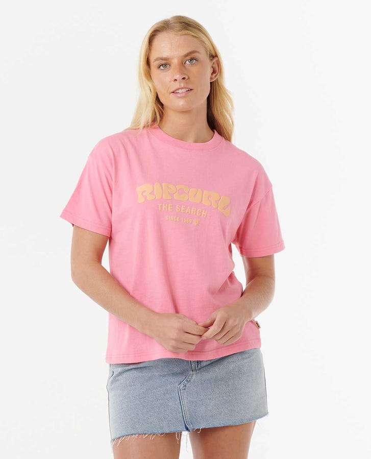 Rip Curl - Surf Puff Relaxed Tee | Pink/Orange