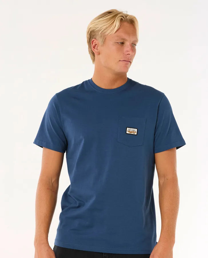 Rip Curl Surf Paradise Badge Tee Update | Washed Navy