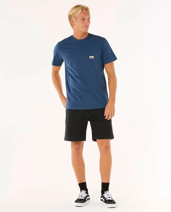 Rip Curl Surf Paradise Badge Tee Update | Washed Navy