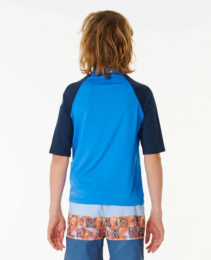 Rip Curl Shock Upf S/S-Boy | Blue Gum