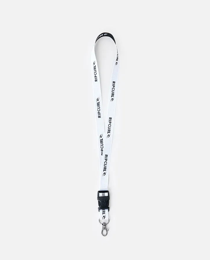 Rip Curl Brand Logo Surf Lanyard | White