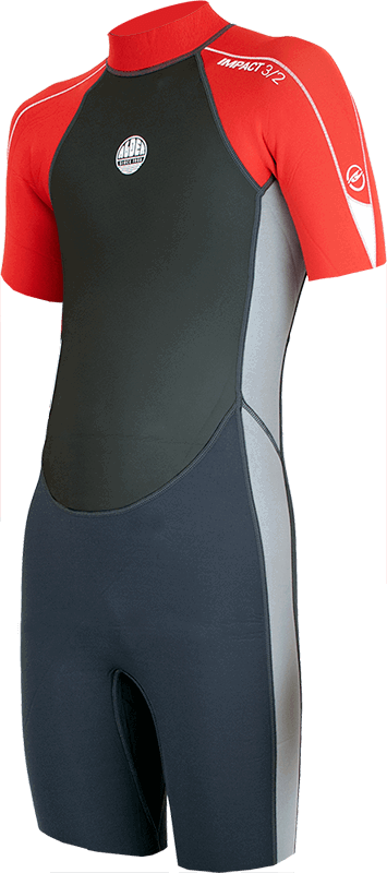 Alder - Junior Impact 3/2mm Wetsuit Shortie | Red - - Married to the Sea Surf Shop -