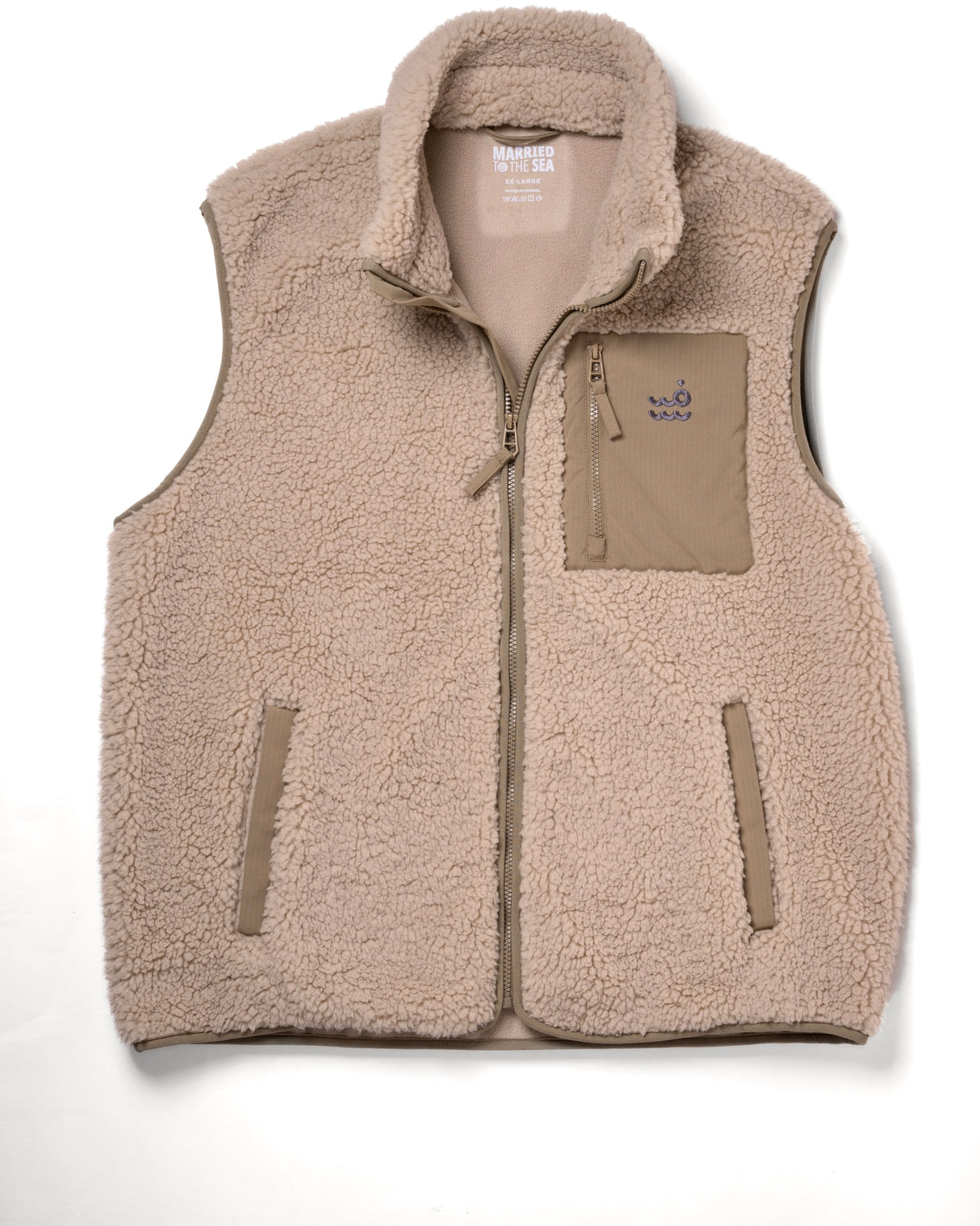 Setty Unisex Sherpa Gillet | Wet Sand