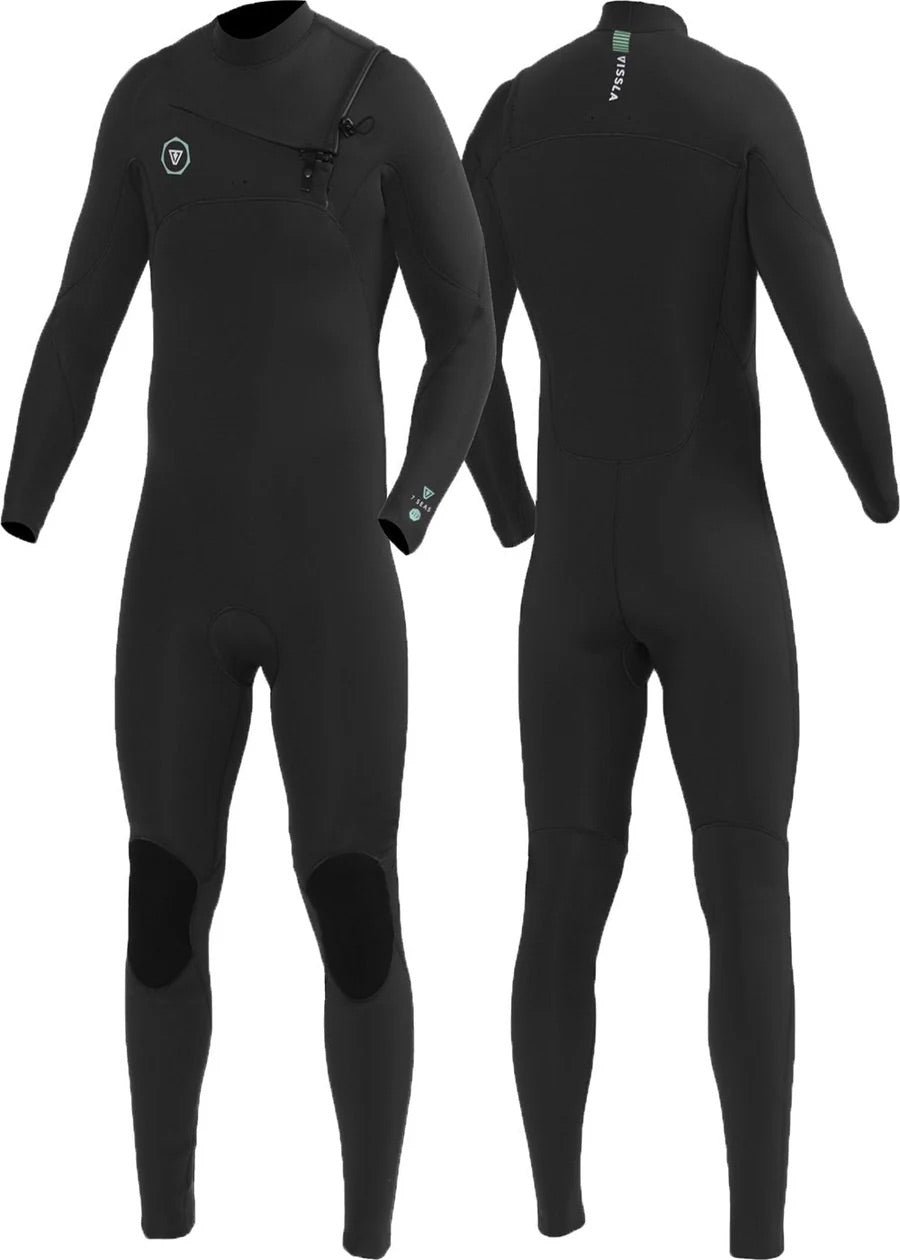 Vissla - 7 Seas 5/4/3 Chest Zip Wetsuit | Black