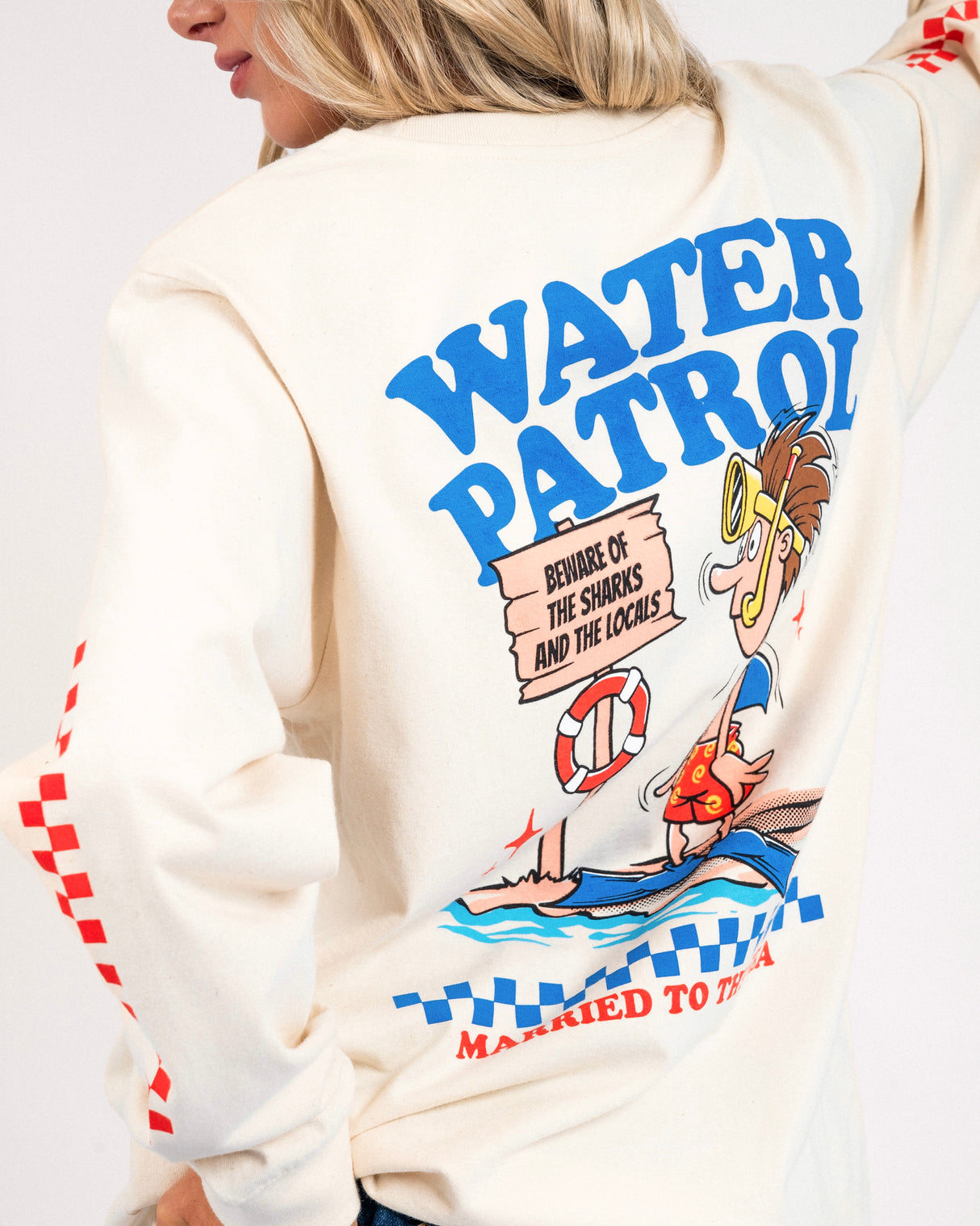 Water Patrol Unisex Heavyweight L/S T-Shirt - Natural Raw | Married to the Sea
