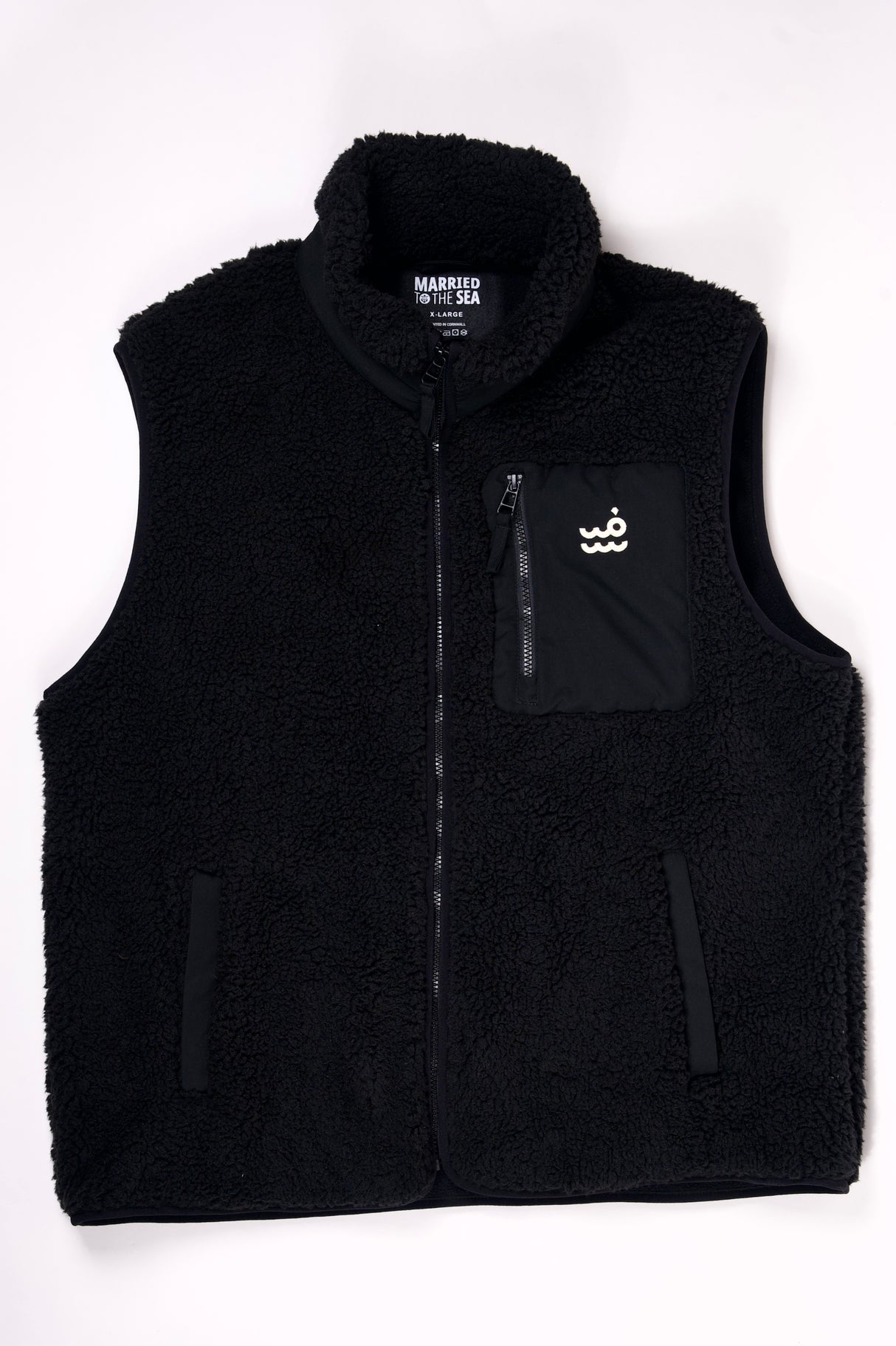 Setty Unisex Sherpa Gillet | Black