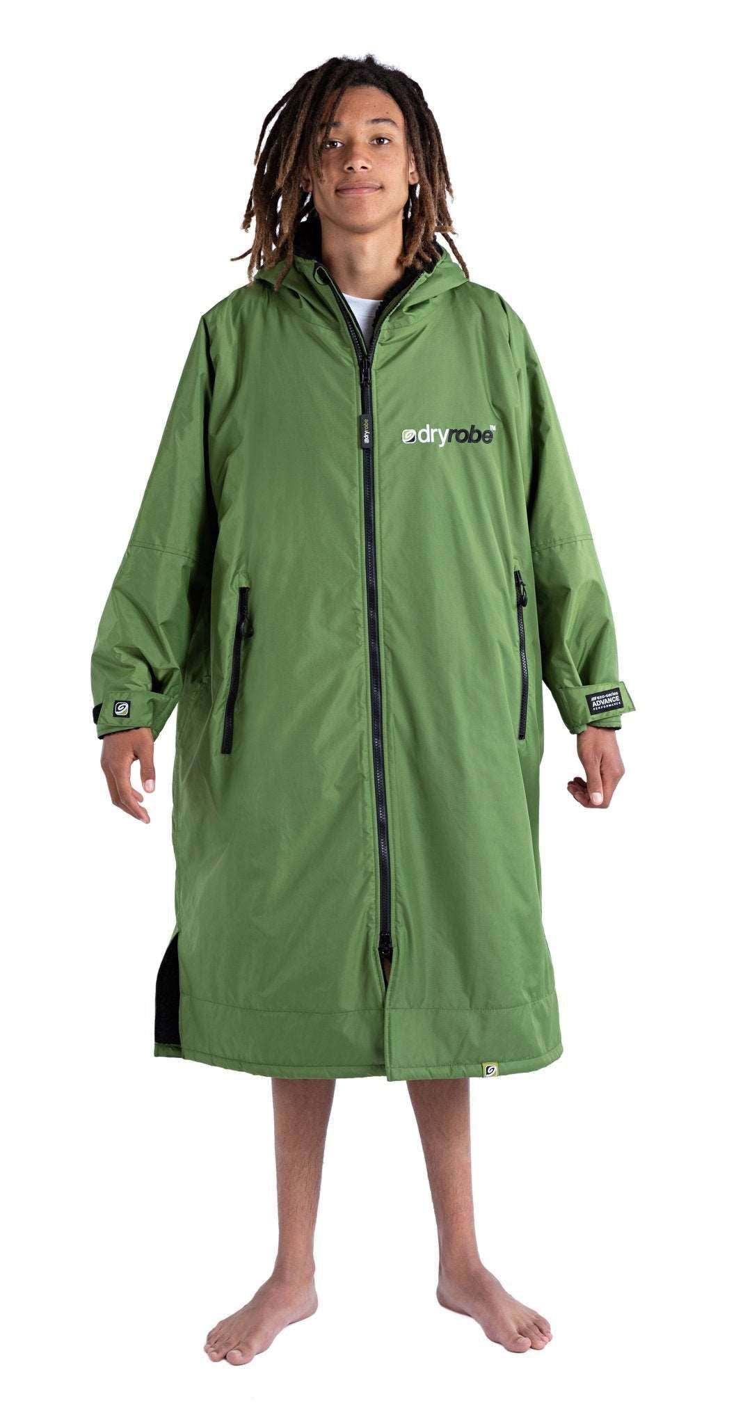 Dryrobe Advance Dark Green Long Sleeve Married to the Sea Surf Newquay Truro Married to the Sea Surf Shop