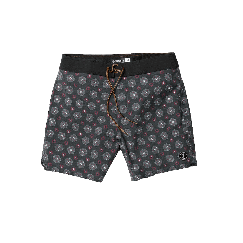 Captain Fin - Voyager Paisley Shorts | Black - - Married to the Sea Surf Shop -
