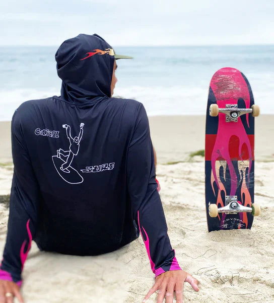 Catch Surf - Koston x GonZ Long-Sleeve Surf Shirt | Black - - Married to the Sea Surf Shop -