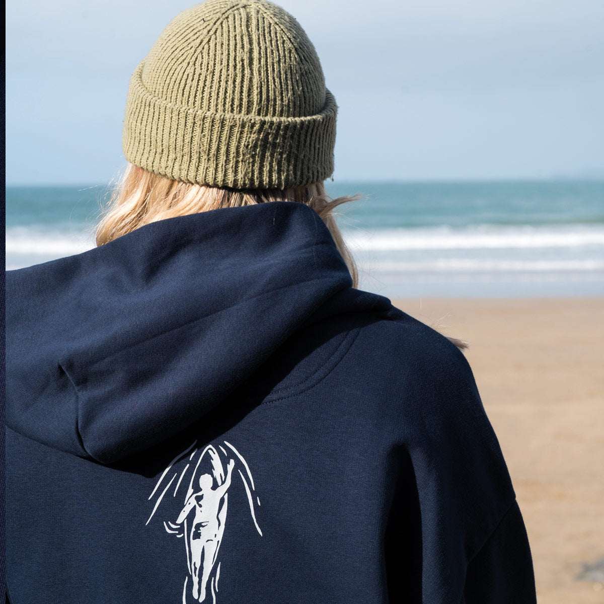 Chase Unisex Oversize Hood - Navy | Married to the Sea