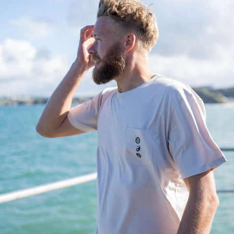 Karma Skull Pocket Tee | Bone