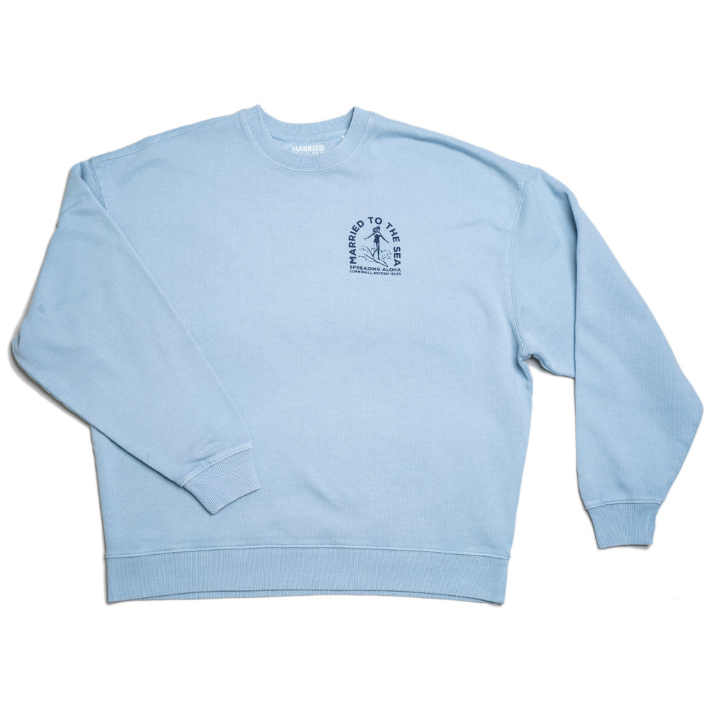Surfer Girl Crew | Dyed Blue