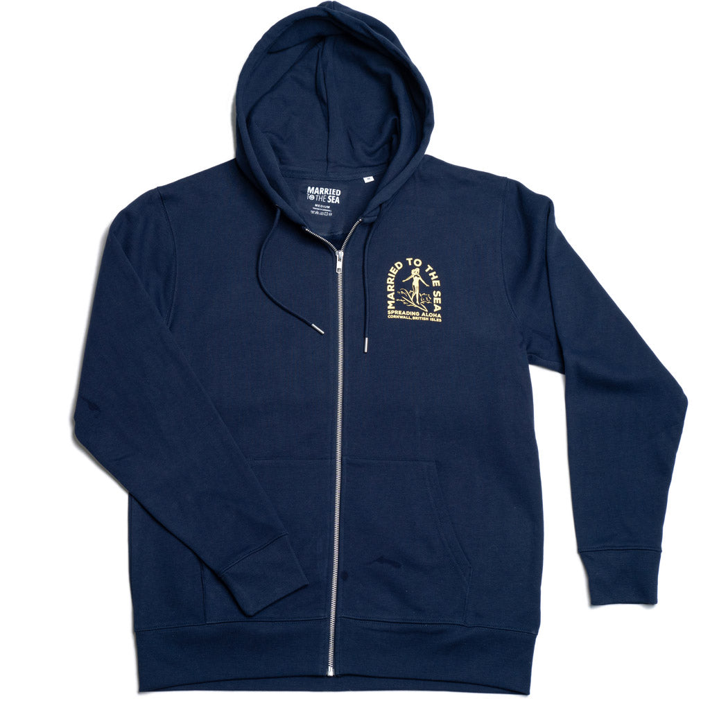 Surfer Girl Zip Hood | French Navy