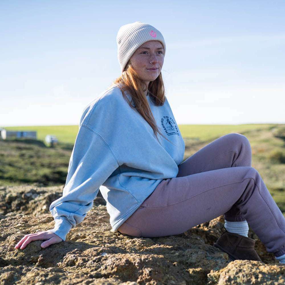 Surfer Girl Crew | Dyed Blue