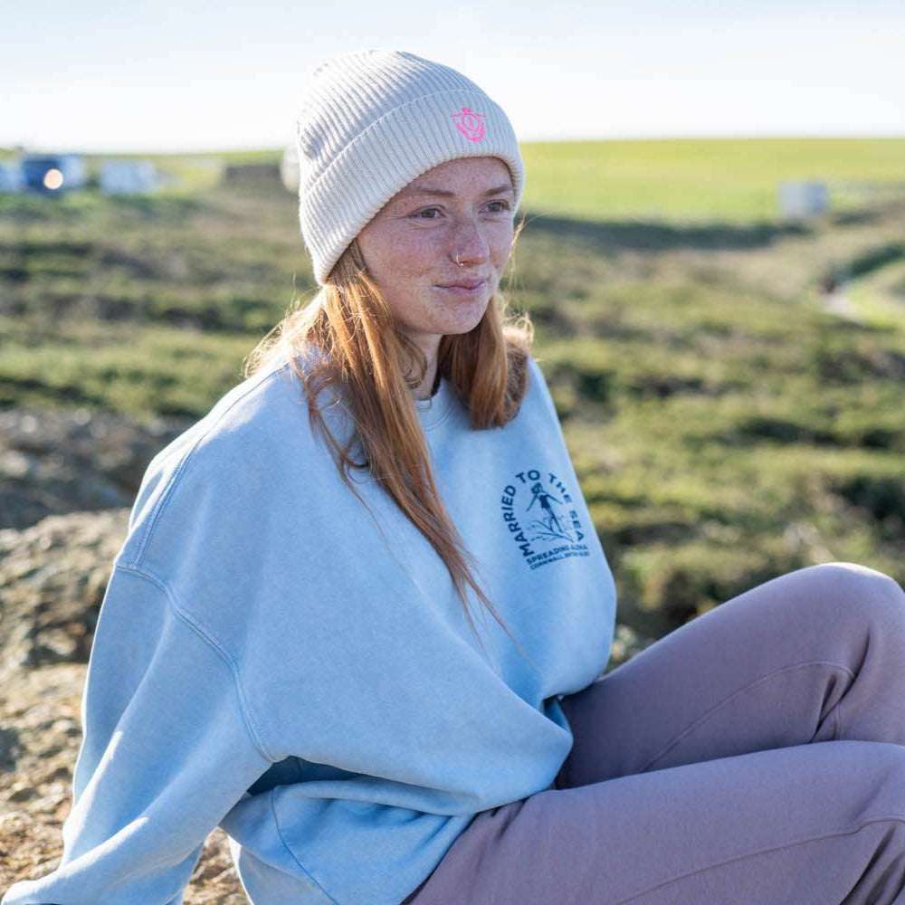 Surfer Girl Crew | Dyed Blue