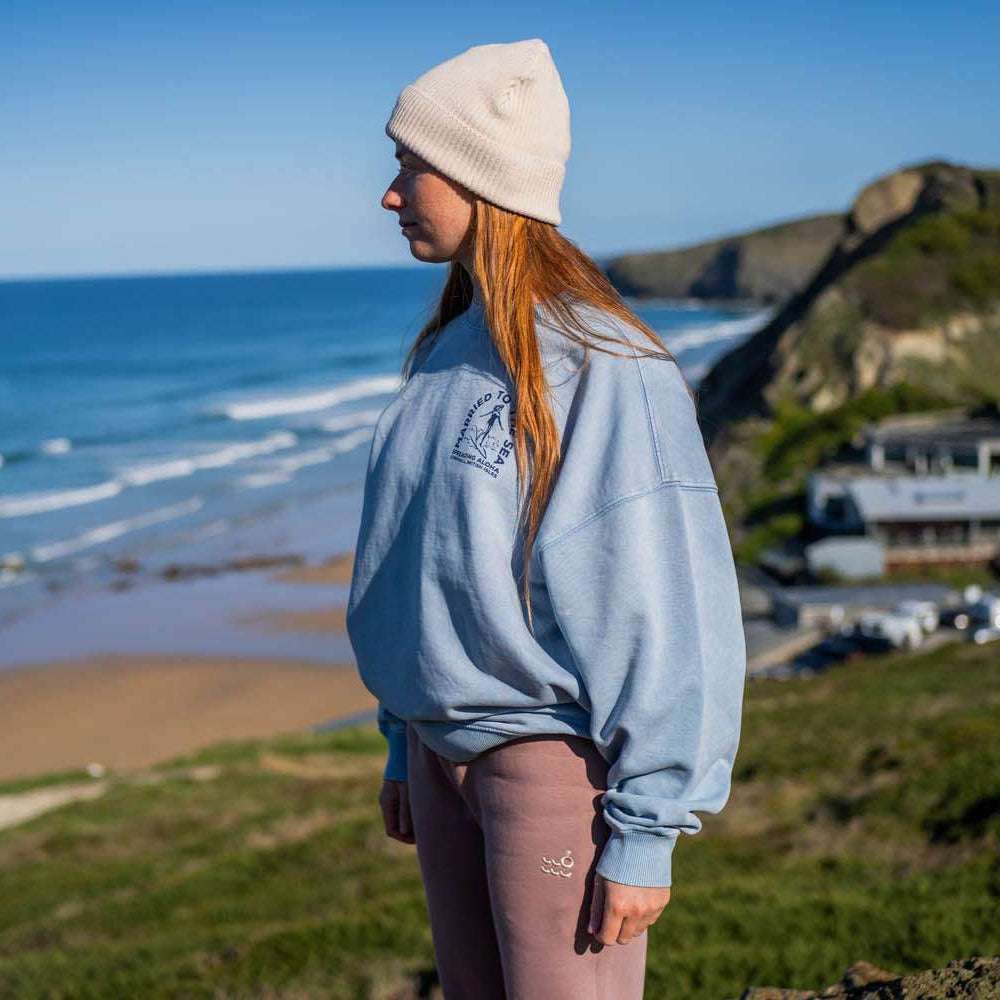 Surfer Girl Crew | Dyed Blue