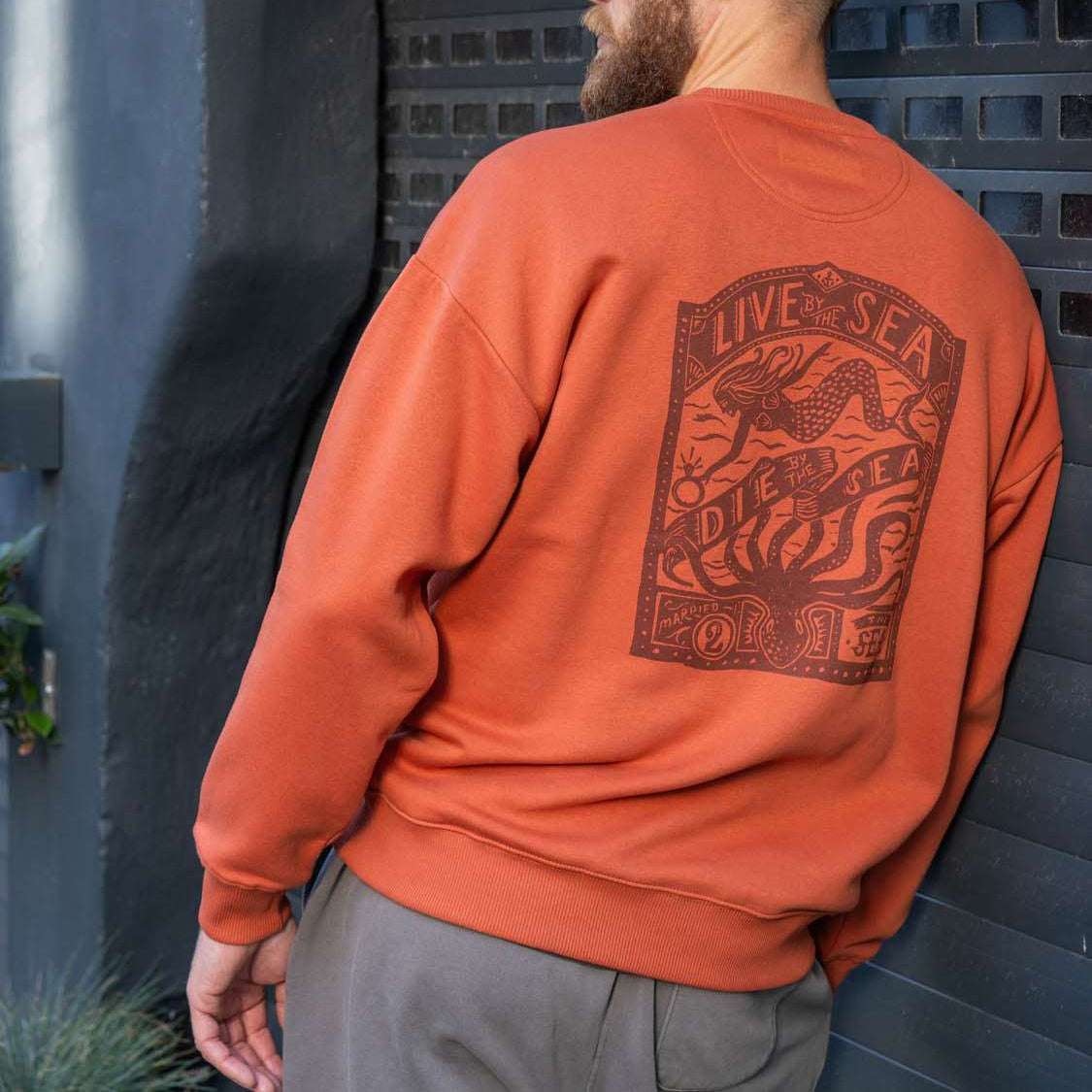 Octopus Oversized Crew | Burnt Brick