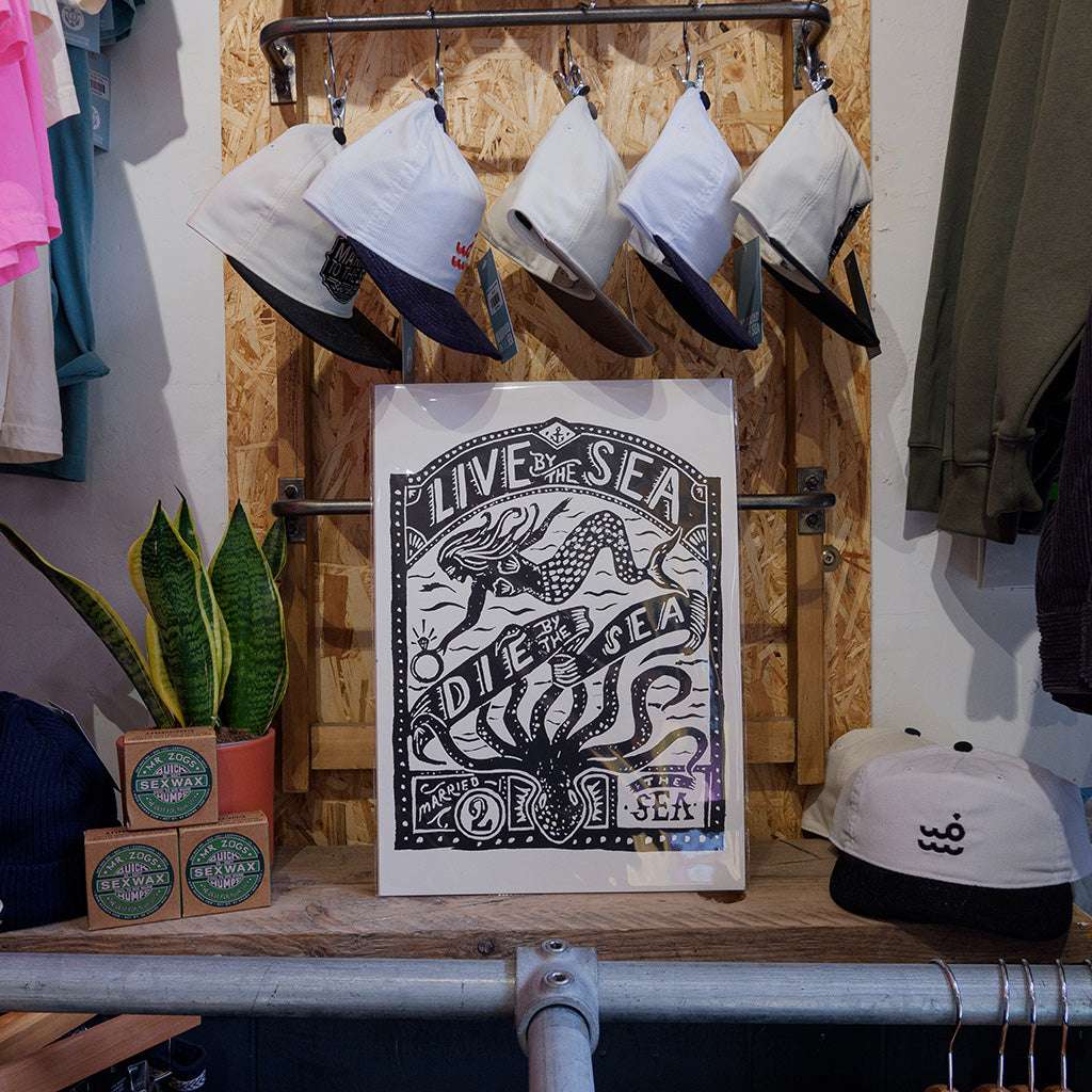 Octopus A3 Art Print | Black