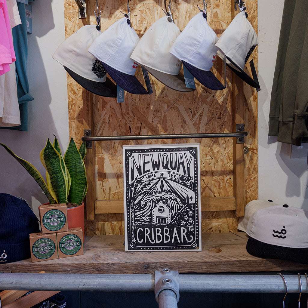 Cribbar Home Art Screen Print A4 | Black