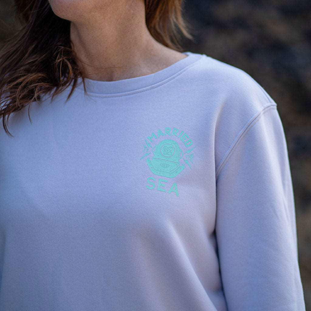 Diver Crew Neck Sweatshirt | Parma Purple -  - Married to the Sea Surf Shop -