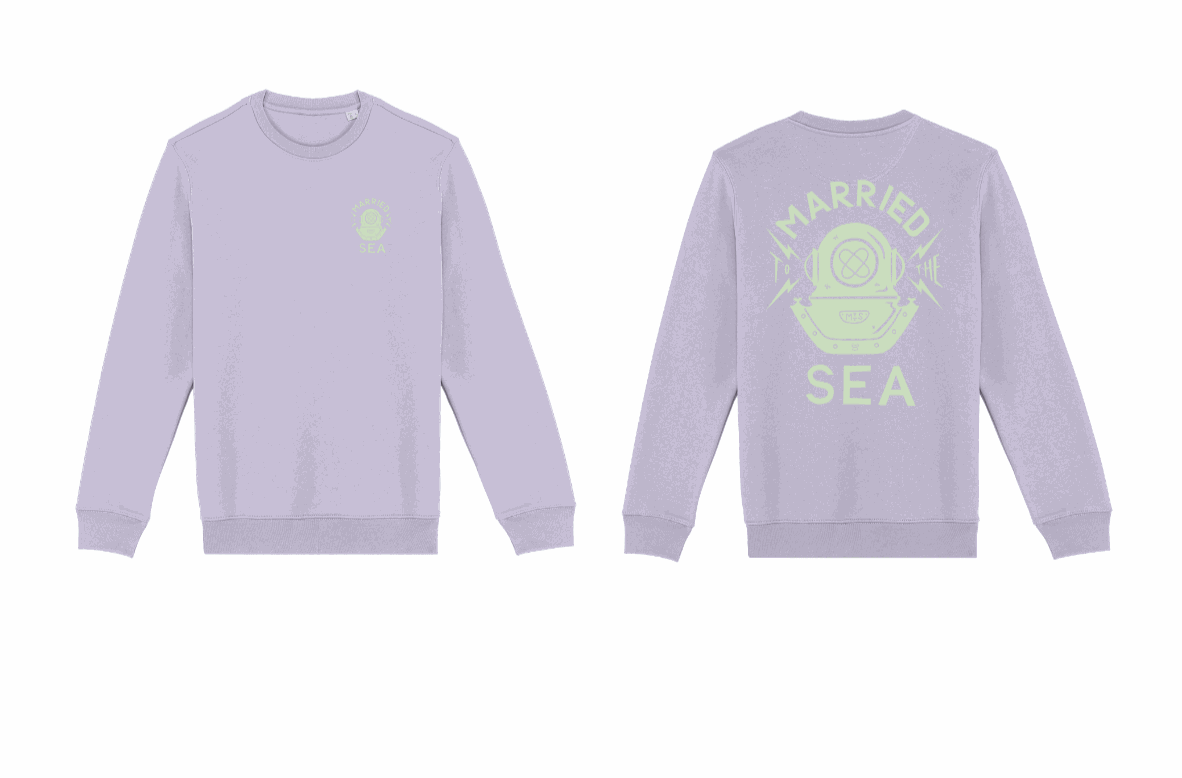 Diver Crew Neck Sweatshirt | Parma Purple -  - Married to the Sea Surf Shop -