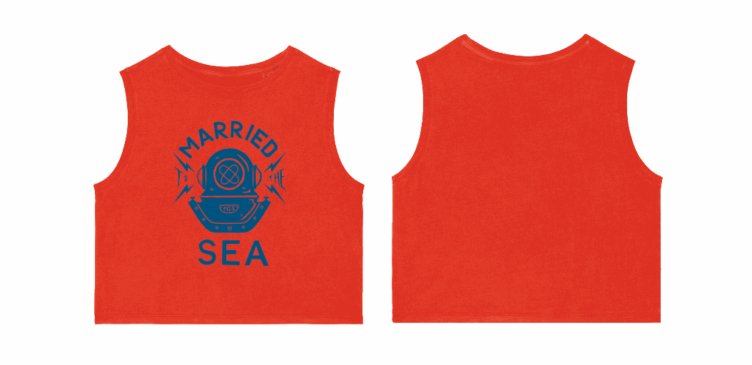 Diver Ladies Cropped Tank Top | Washed Paprika - - Married to the Sea Surf Shop -