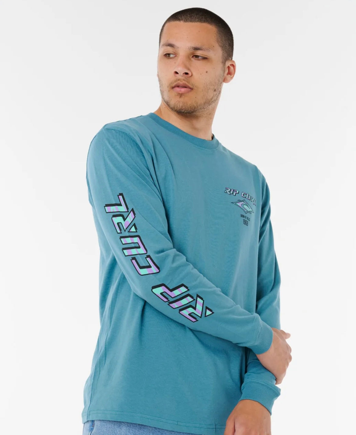 Rip Curl - Fade Out Icons Tee | Storm Blue