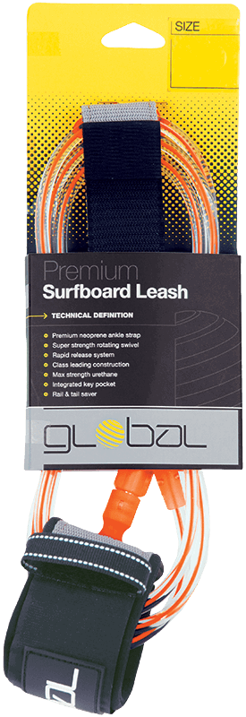 Global - Surfboard Leash 8ft - Global - Married to the Sea Surf Shop