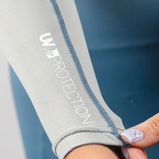 Gul - Womens UV Protection Long Sleeve Rash Vest | Blue/Grey -  - Married to the Sea Surf Shop -