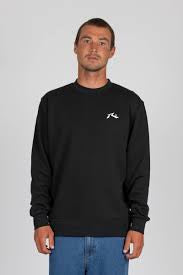 Rusty- Base Line Fleece Crew | Black