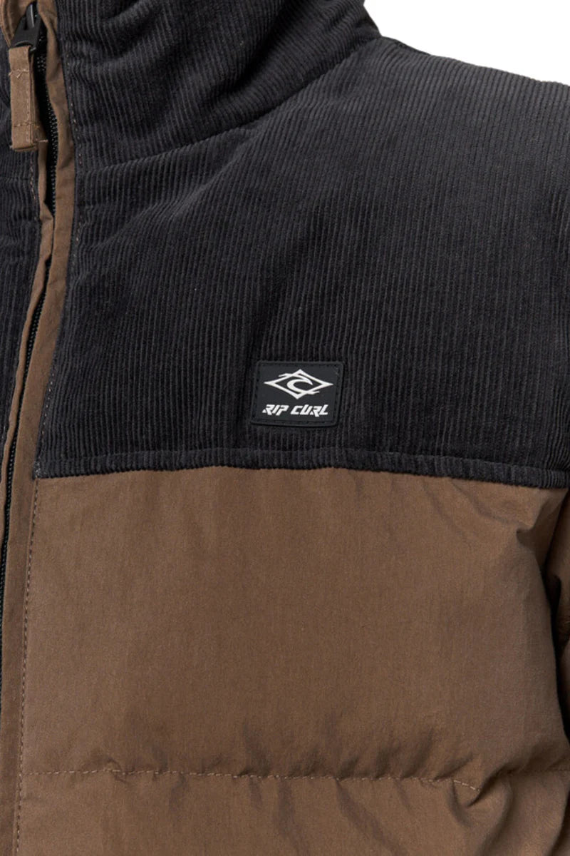 Rip Curl - Fade Out Cord Puffer Jacket | Chocolate