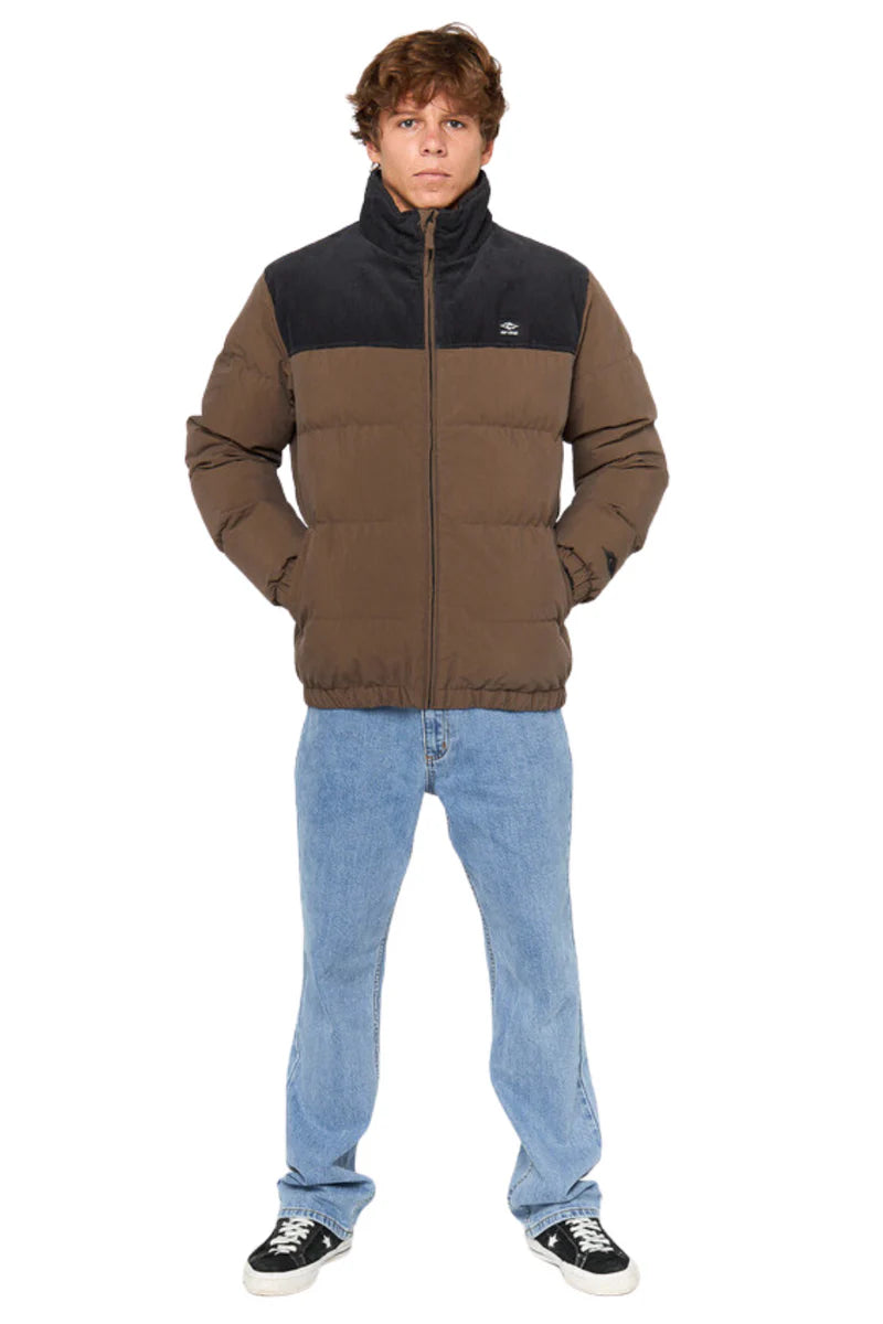 Rip Curl - Fade Out Cord Puffer Jacket | Chocolate