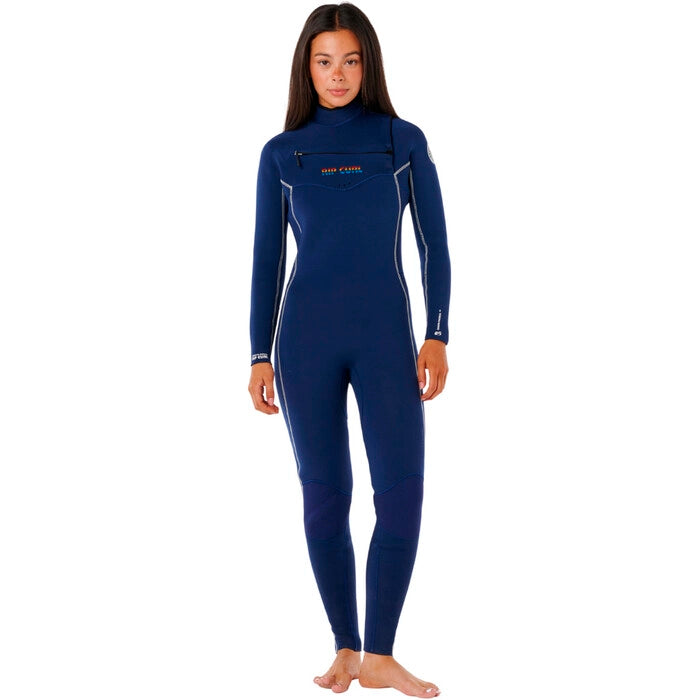 Rip Curl Women’s- Dawn Patrol Pro 4/3 Chest Zip Wetsuit | Navy