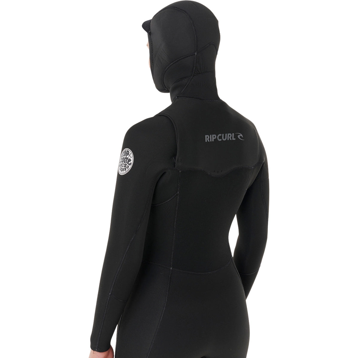 Rip Curl Women’s- Hooded Dawn Patrol Pro 5/4 Chest Zip Wetsuit | Black