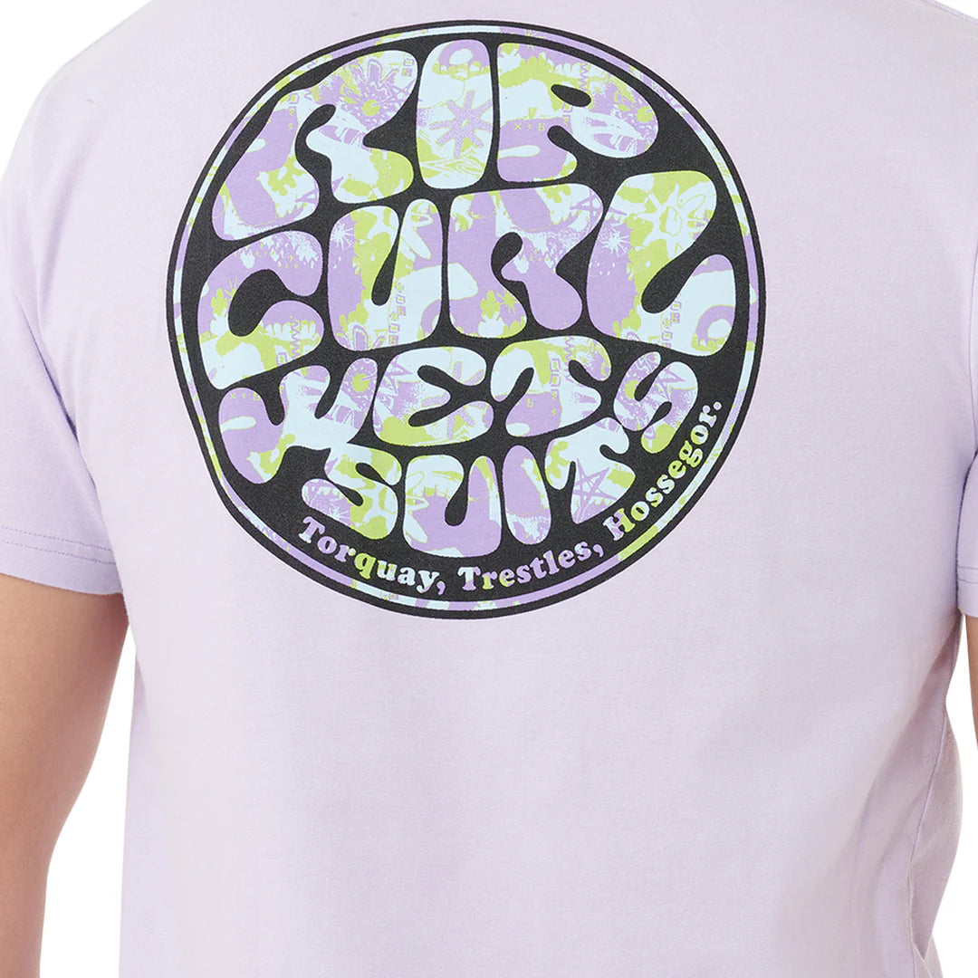 Rip Curl - Wettie Passage Icons Tee | Iced Lavender