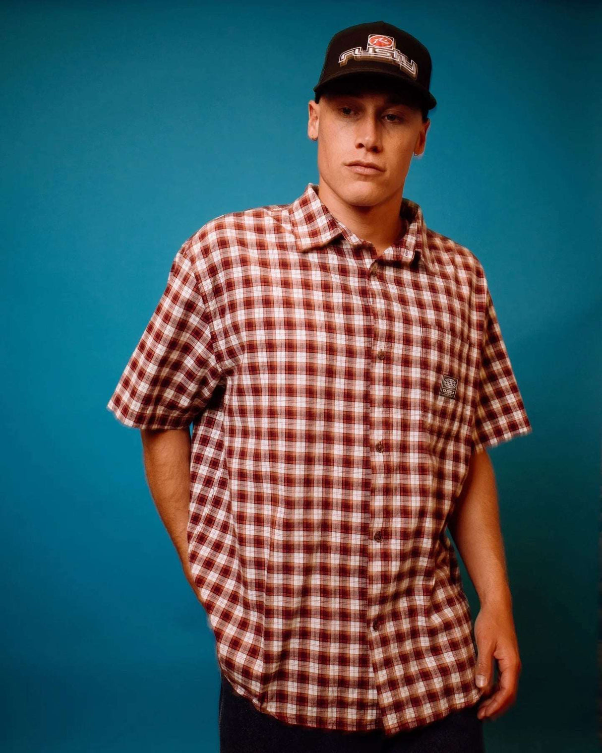 Rusty - Worldwide Curved Hem Short Sleeve Shirt | Rhubarb